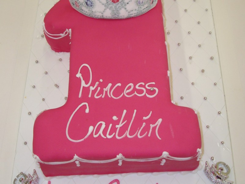 number 1 Birthday Cake princess