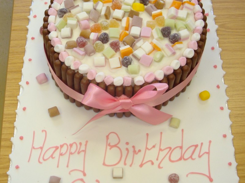 Birthday Cake with dolly Mixtures