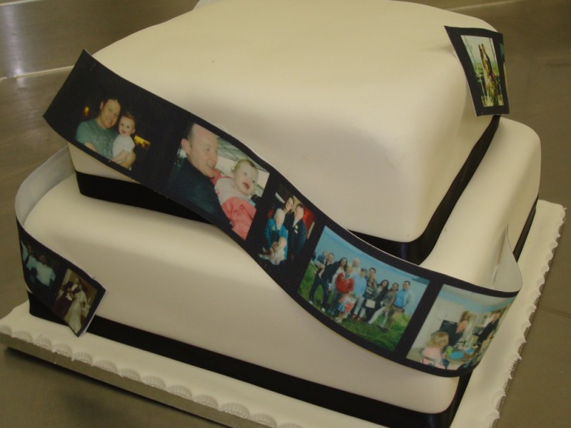 Two Tier Picture Reel Cake