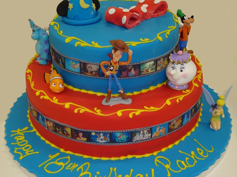 Two Tier Disney Cake